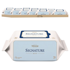 Bebesup 經典藍濕紙巾補充包, 75g, 70張, 10包