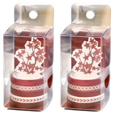 德德小品集 slim套裝紙膠帶 信的戀人 5mm x 3m, 紅楓, 2組