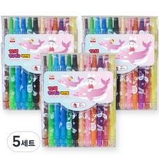 YOUNG ART 彩色鉛筆 自動式 女童用 3入, 12色, 5套