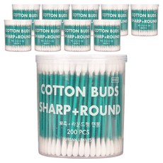 어반리브즈 뷰티면봉 라운드 + 뾰족, 200개입, 10개