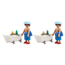 Playmobil 摩比人 男人與浴缸公仔套裝 71167, 2套
