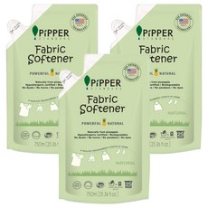 PiPPER STANDARD 沛柏 鳳梨酵素柔軟精 補充包, 低敏認證, 750ml, 3包