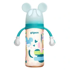 pigeon 貝親 迪尼母感PPSU奶瓶 9個月以上, 米奇印象 綠色, 330ml, 1個