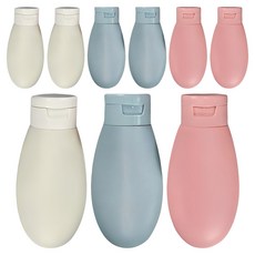 앞날창창 여행 휴대용 튜브형 공병 3종 60ml, 혼합색상, 3세트