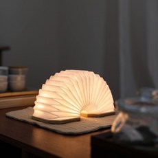 mooas 可充電手風琴LED小夜燈, 淺褐色