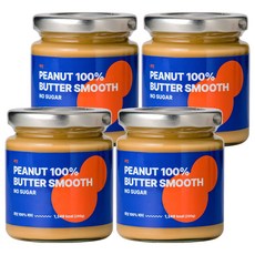 라잇 100% 땅콩버터 스무스, 200g, 4개