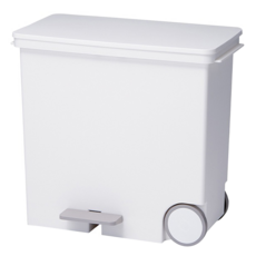 like-it 寬型腳踏式分類垃圾桶, 白色