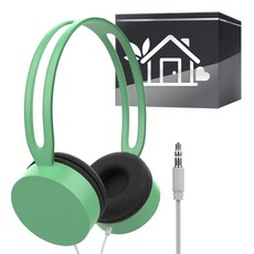 탑피아 간편한 유선 헤드폰, 그린
