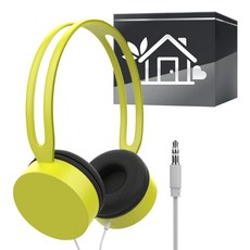 탑피아 간편한 유선 헤드폰, 노란색