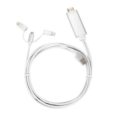 NEXTU iPhone/Android手機 to 3合1 HDMI 鏡像傳輸線 NEXT-840A, 單一顏色, 1個, 2m