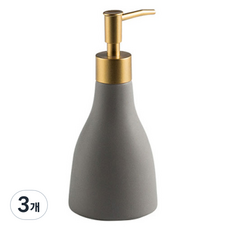 더자카 모던 다용도 리필 욕실 디스펜서 280ml, 그레이, 3개