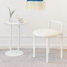 코멧 화장대의자 스툴, 크림 화이트, 1개