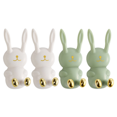 MONACO OLIVE 兔子多功能牙刷架 2款套組, 薄荷綠 + 白色, 2套