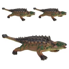 YOO&won 柔軟恐龍大型甲龍玩具, 3個