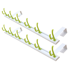 선우랜드 레인보우 문걸이용 2단 옷걸이 중형, 그린, 2개