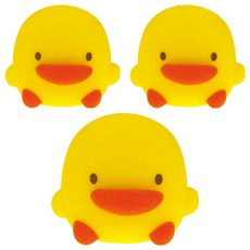 PiYOPiYO黃色小鴨造型沐浴海棉 - 材質柔軟產生細緻泡沫, 黃色, 3個