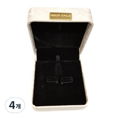 Bami Shop 蜂蜜套組 棕色 項鍊 耳環 戒指 禮物盒, 象牙白, 4個