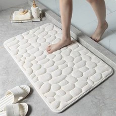 소니오 부드러운 조약돌 패브릭 발매트, 01 화이트