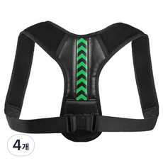 KUMIHANDS 肩部姿勢矯正帶 綠色 黑色, 4個