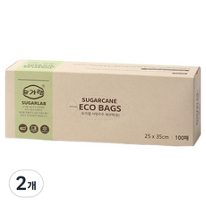SUGARLAB 環保袋 中 20cm x 35cm, 中(M), 100入, 2個