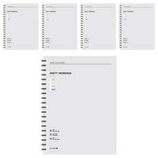 morning glory 6000 16開線圈橫線筆記, 5本, 顏色隨機