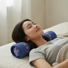 Begozani 顏料染扁柏蕎麥頸枕, 藍色, 2個