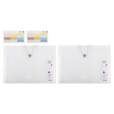 HICKIES A4 8格透明文件夾 CF20, CLEAR, 2個