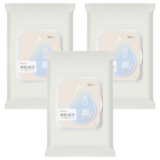 Kesho 減法胺基酸卸妝濕巾 溫和卸妝 小尺寸方便攜帶, 120抽, 3包