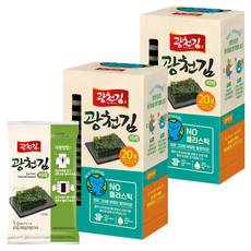 광천김 에코 파래 김, 100g, 2개