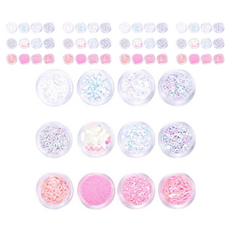 粉色調亮粉亮片組 RB004, RB004 : 粉紅色調, 5個