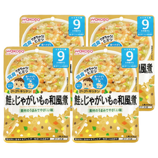 WAKODO 和光堂 和風馬鈴薯鮭魚燉煮 9個月以上寶寶適用, 80g, 4包