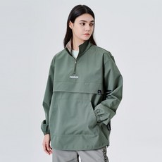 MOZMOZ 男女通用 中央刺繡 背標 機能性套頭風衣 風衣外套