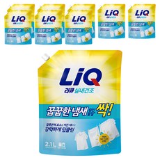 리큐 진한겔 꿉꿉한 냄새 원인물질 싹 일반드럼겸용 프레쉬 런드리향 액상세제 리필, 2.1L, 9개