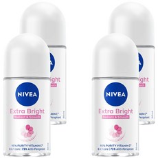 NIVEA 妮維雅 台灣公司貨 止汗爽身乳液 美白系列, 50ml, 4瓶