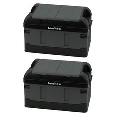 굿아이템 폴딩 리빙박스 40L 하이커버, 그레이블랙, 2개