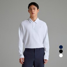 뉴발란스 남성용 피케 긴팔 폴로 스탠다드 핏 티셔츠 NBNFF1M211