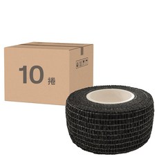 RISHON 運動繃帶/聚酯纖維 黑色, 10捲