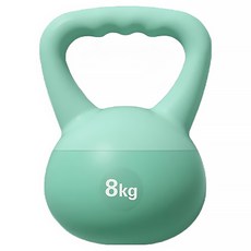 FOSO 壺鈴小啞鈴 居家健身重訓器材 舒適握把安全穩固, 綠色, 8kg, 1個