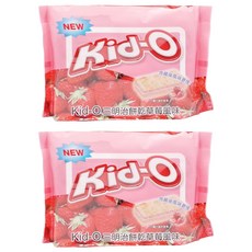 Kid-O 分享包 三明治餅乾 草莓風味 酸甜草莓奶油夾心 酥脆口感, 340g, 2袋