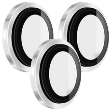 HODA 好貼 藍寶石原機結構鏡頭保護貼 白色鈦 3個, 1盒