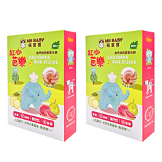 萌寶寶 自然純粹寶寶米餅 5個月以上寶寶適用, 紅心芭樂, 20g, 2盒