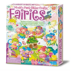 4M 彩繪創作 套裝 模具和油漆閃光工藝品 冰箱磁鐵和徽章, 彩繪仙子, 1個