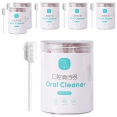 嘟嘟艾希 嬰兒口腔清潔棒 7.6 x 1.2cm, 30支, 6罐, 白色