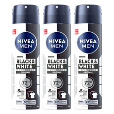 NIVEA 妮維雅 男士止汗爽身噴霧 無印乾爽, 150ml, 3瓶