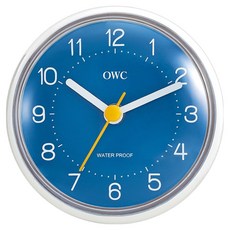 韓國 OWC 吸附式浴室防水時鐘, 藍色