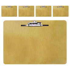 ABEL 力大牌 原木強力板夾 橫式 A3 455 x 355mm, 自然風, 5個