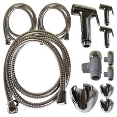 Shower Friend 馬桶沖洗器 金屬軟管組, 3套