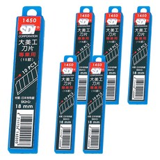 手牌 高硬度美工刀片 大 1450 日本特殊鋼 SK2+Cr 18mm, 6盒