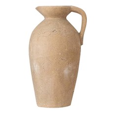 沐慕家居 復古陶瓷花瓶 18 x 30cm 單耳, 卡其色