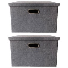 스케일 접이식 의류 및 다용도 물품 보관함 45L, 그레이, 2개